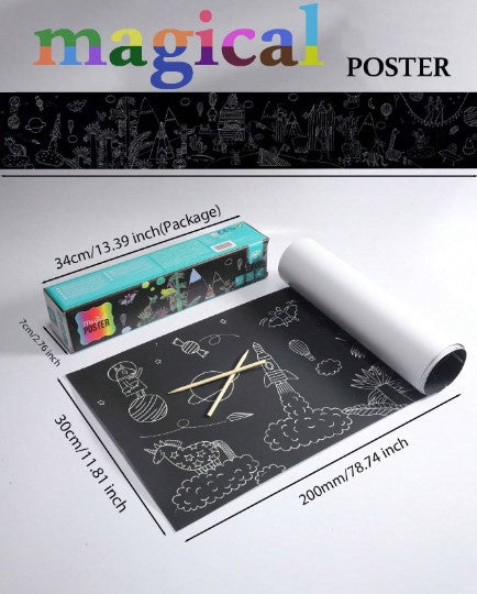 ScratchArt: Rollo Papel Póster Mágico Grafiti