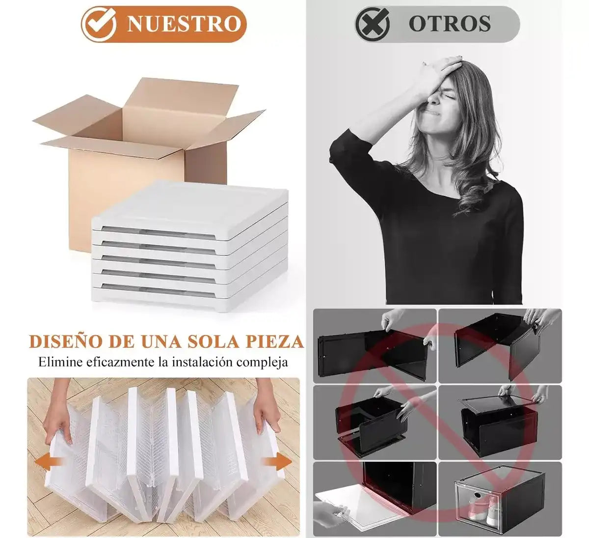 MaxSpace™: Organizador de zapatos plegable de 6 niveles