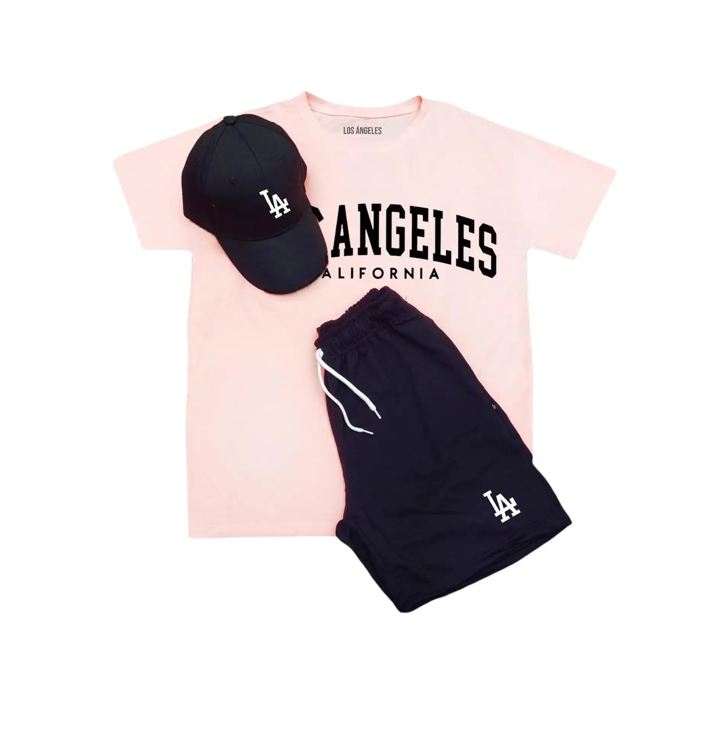 Set Camiseta, Pantaloneta y Gorra para Hombre - Los Angeles