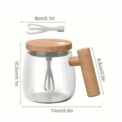 Taza Eléctrica de Lujo 400ml – Mezcla con un botón, sin cucharas ni grumos – 30% de descuento