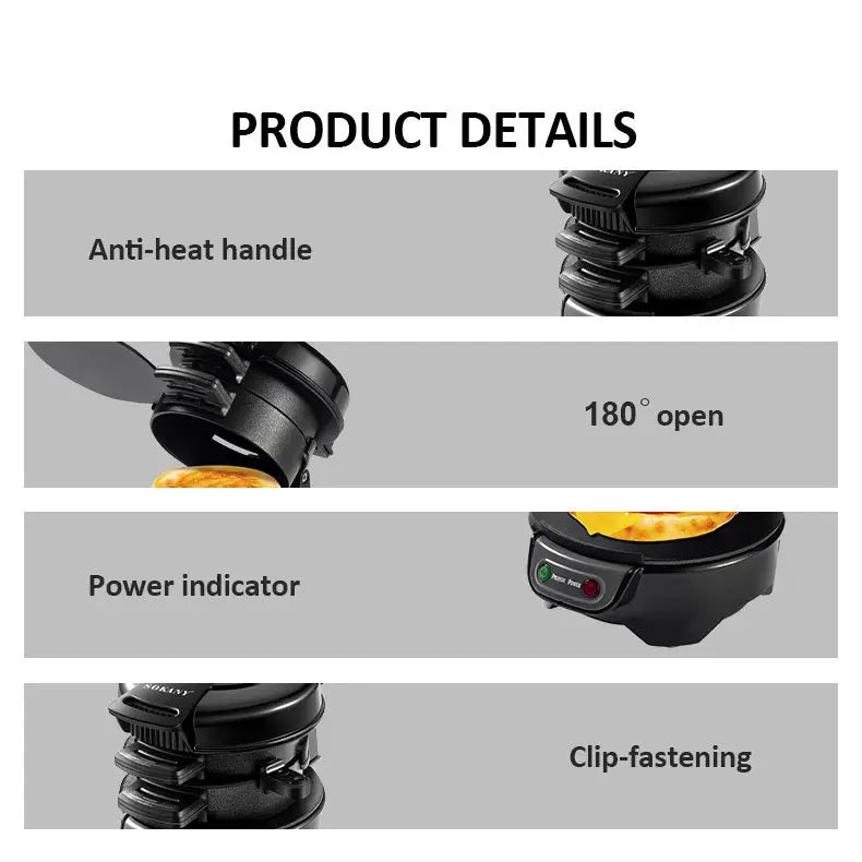Burger Maker Sokany - Hamburguesas y Desayunos en Minutos - 40% de descuento + Recetario digital GRATIS