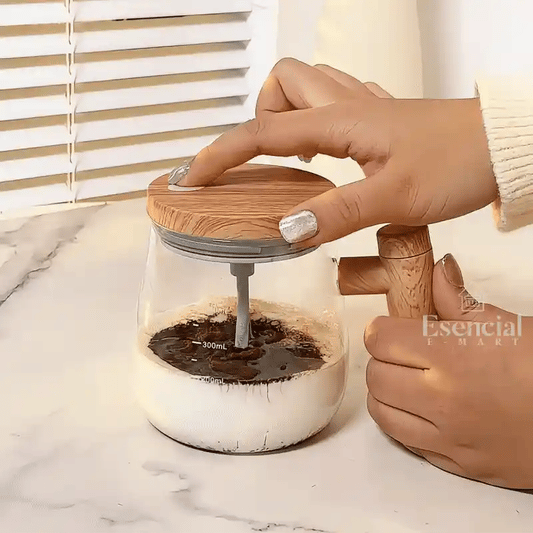 Taza Eléctrica de Lujo 400ml – Mezcla con un botón, sin cucharas ni grumos – 30% de descuento