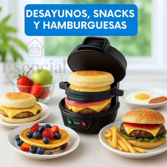 Burger Maker Sokany - Hamburguesas y Desayunos en Minutos - 40% de descuento + Recetario digital GRATIS